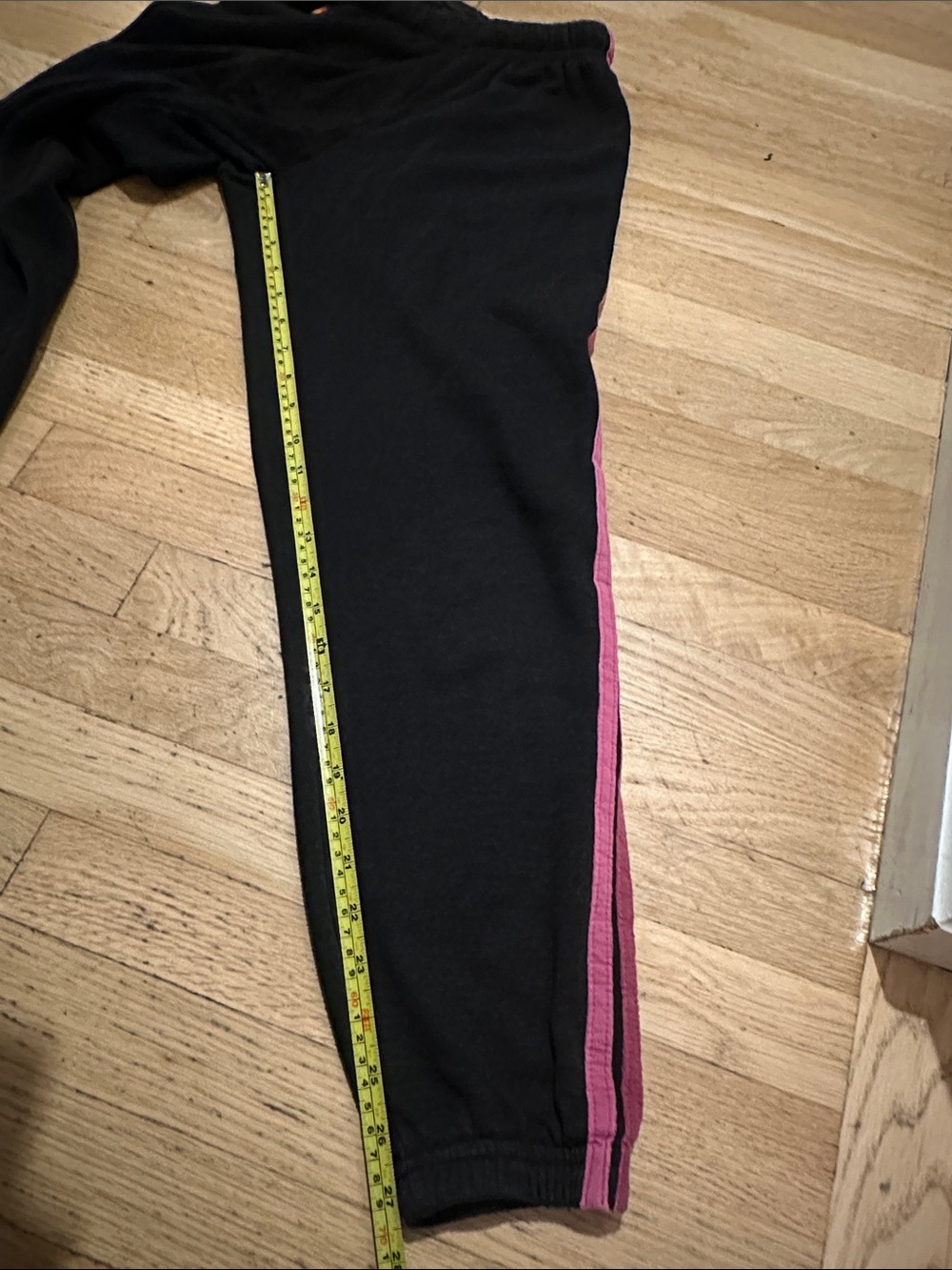 Aviator Nation Charcoal Joggers with 5 (Pink/Purple/Blue) Stripes- Small - Picture 7 of 11